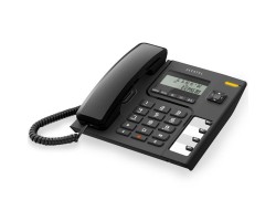 Vezetékes asztali készülék Alcatel T56 LCD kijelzős vezetékes telefon fekete